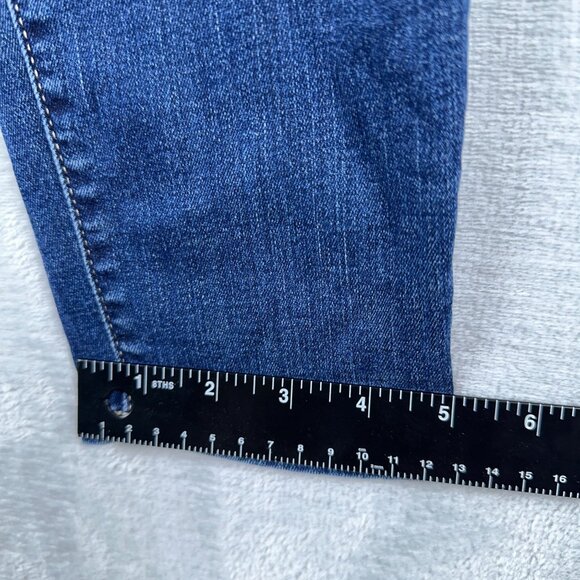 Kut from the Kloth Jeans Womens Size 8 Toothpick Skinny Distressed Denim Blue - Picture 9 of 10